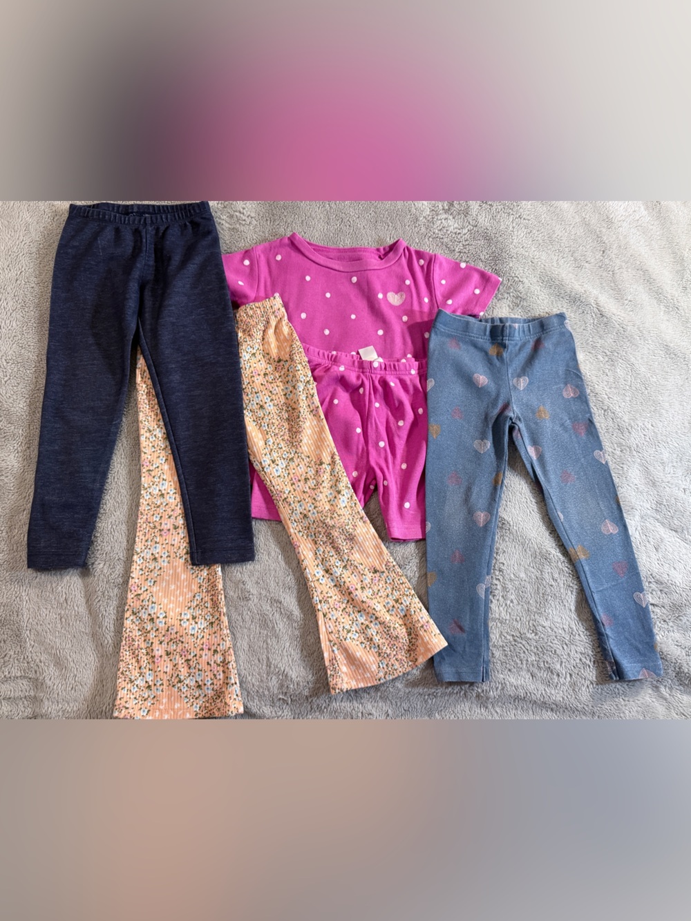 4-Piece Girls Size 4T Playwear Lot Leggings Shorts Carter's Old Navy OshKosh